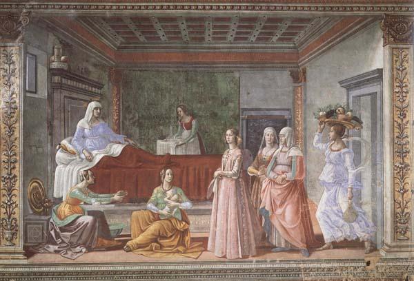 Domenicho Ghirlandaio Geburt Johannes des Taufers oil painting image